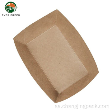 Engångs ekovänlig takeaway Kraft Paper Food Packaging